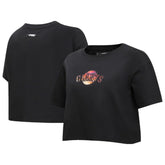 San Francisco Giants Pro Standard Women's Painted Sky Boxy Cropped T-Shirt Black