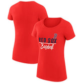 Boston Red Sox G-III 4Her by Carl Banks Women's Super-Slim Fit Lightweight Team Graphic T-Shirt Red
