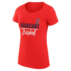 Cleveland Guardians G-III 4Her by Carl Banks Women's Super-Slim Fit Lightweight Team Graphic T-Shirt Red