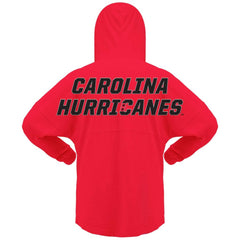 Carolina Hurricanes Fanatics Women's Jersey Lace-Up V-Neck Long Sleeve Hoodie T-Shirt - Red T-shirts