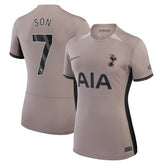 Son Heung-Min Tottenham Hotspur Women's 2023/24 Third Stadium Replica Player Jersey – Tan