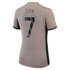 Son Heung-Min Tottenham Hotspur Women's 2023/24 Third Stadium Replica Player Jersey – Tan