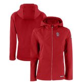 St. Louis Cardinals Cutter & Buck Women's Evoke Eco Softshell Recycled Full-Zip Jacket Red