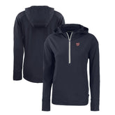 Washington Nationals Cutter & Buck Women's Daybreak Eco Recycled Half-Zip Hoodie Navy
