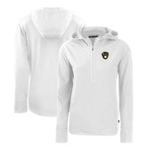 Milwaukee Brewers Cutter & Buck Women's Daybreak Eco Recycled Half-Zip Hoodie White