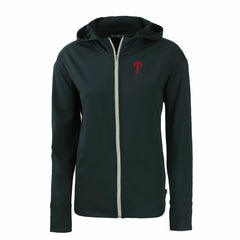 Philadelphia Phillies Cutter & Buck Women's Daybreak Eco Recycled Full-Zip Hoodie Navy