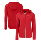 Philadelphia Phillies Cutter & Buck Women's Daybreak Eco Recycled Full-Zip Hoodie Red