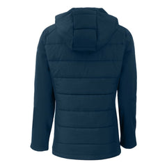 Boston Red Sox Cutter & Buck Women's Evoke Hybrid Eco Softshell Recycled Full-Zip Hoodie Jacket Navy