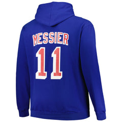 Mark Messier New York Rangers Mitchell & Ness Name & Number Pullover Hoodie - Blue Hoodies