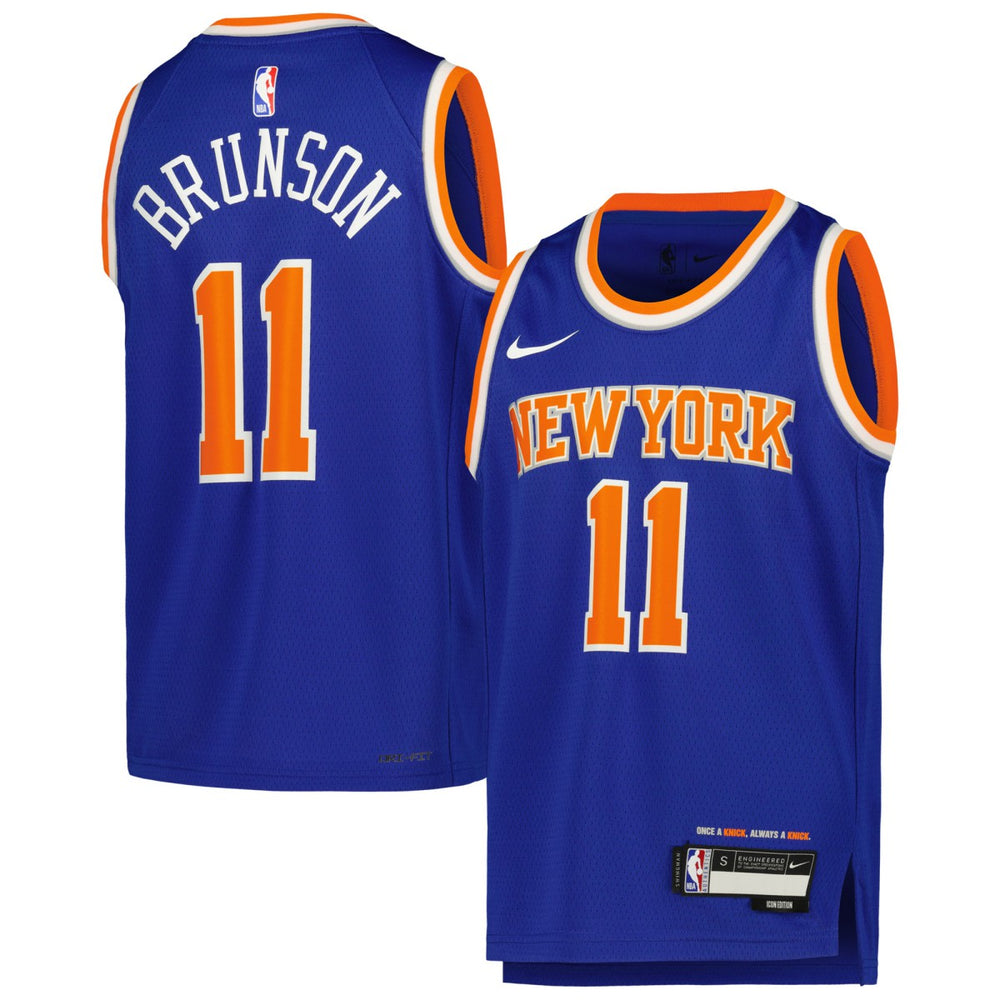Jalen Brunson New York Knicks Youth Swingman Jersey - Icon Edition - Blue sale