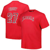 Mike Trout Los Angeles Angels Big & Tall Name & Number T-Shirt Red