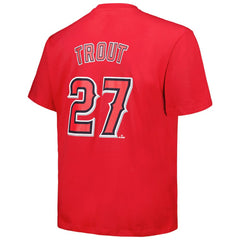 Mike Trout Los Angeles Angels Big & Tall Name & Number T-Shirt Red