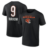 Joe Burrow Cincinnati Bengals Team Wordmark Name & Number T-Shirt - Black on sale