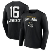 Trevor Lawrence Jacksonville Jaguars Team Wordmark Long Sleeve T-Shirt - Black discount