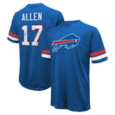 Josh Allen Buffalo Bills Majestic Threads Name & Number Oversize Fit T-Shirt - Royal on sale
