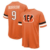 Joe Burrow Cincinnati Bengals Majestic Threads Name & Number Oversize Fit T-Shirt - Orange outlet
