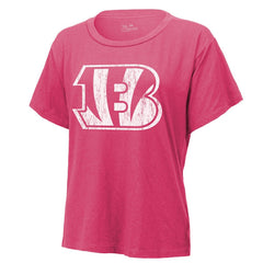 Joe Burrow Cincinnati Bengals Majestic Threads Women's Name & Number T-Shirt - Pink for sale