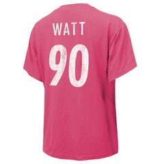 T.J. Watt Pittsburgh Steelers Majestic Threads Women's Name & Number T-Shirt - Pink cheap