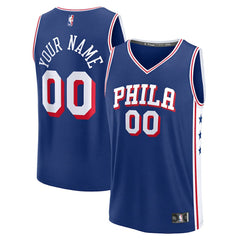Philadelphia 76ers Fast Break Custom Jersey - Icon Edition - Blue on sale