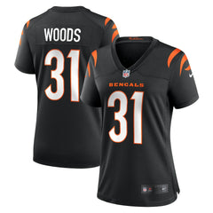 Ickey Woods Cincinnati Bengals Women's Retired Player Game Jersey - Black cheap