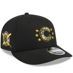Chicago Cubs 2024 Armed Forces Day Low Profile 9FIFTY Snapback Hat Black