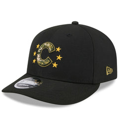 Chicago Cubs 2024 Armed Forces Day Low Profile 9FIFTY Snapback Hat Black