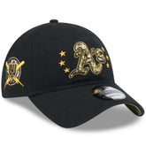 Athletics 2024 Armed Forces Day 9TWENTY Adjustable Hat Black