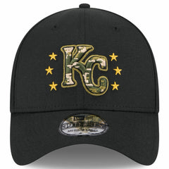 Kansas City Royals 2024 Armed Forces Day 39THIRTY Flex Hat Black