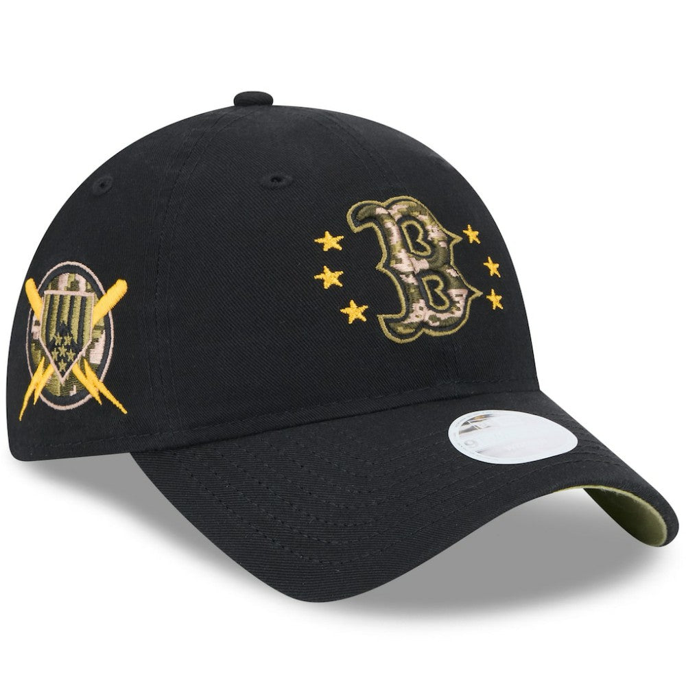 Boston Red Sox Women's 2024 Armed Forces Day 9TWENTY Adjustable Hat Black