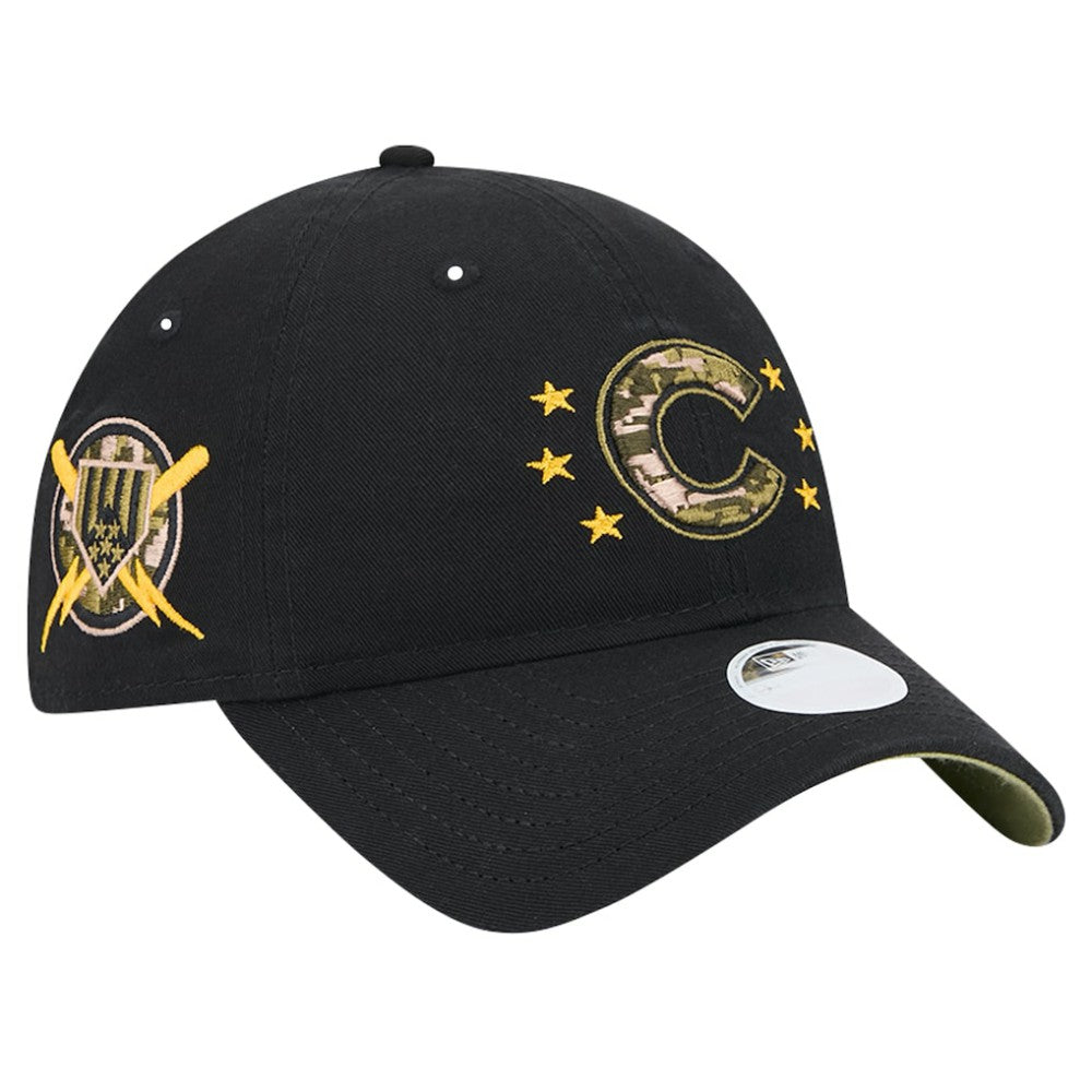 Chicago Cubs Women's 2024 Armed Forces Day 9TWENTY Adjustable Hat Black