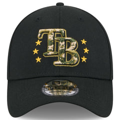 Tampa Bay Rays 2024 Armed Forces Day 39THIRTY Flex Hat Black