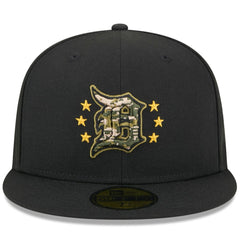 Detroit Tigers 2024 Armed Forces Day On-Field 59FIFTY Fitted Hat Black