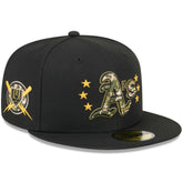 Athletics 2024 Armed Forces Day On-Field 59FIFTY Fitted Hat Black