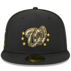 Washington Nationals 2024 Armed Forces Day On-Field 59FIFTY Fitted Hat Black