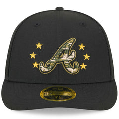 Atlanta Braves 2024 Armed Forces Day Low Profile 59FIFTY Fitted Hat Black