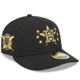 Houston Astros 2024 Armed Forces Day Low Profile 59FIFTY Fitted Hat Black
