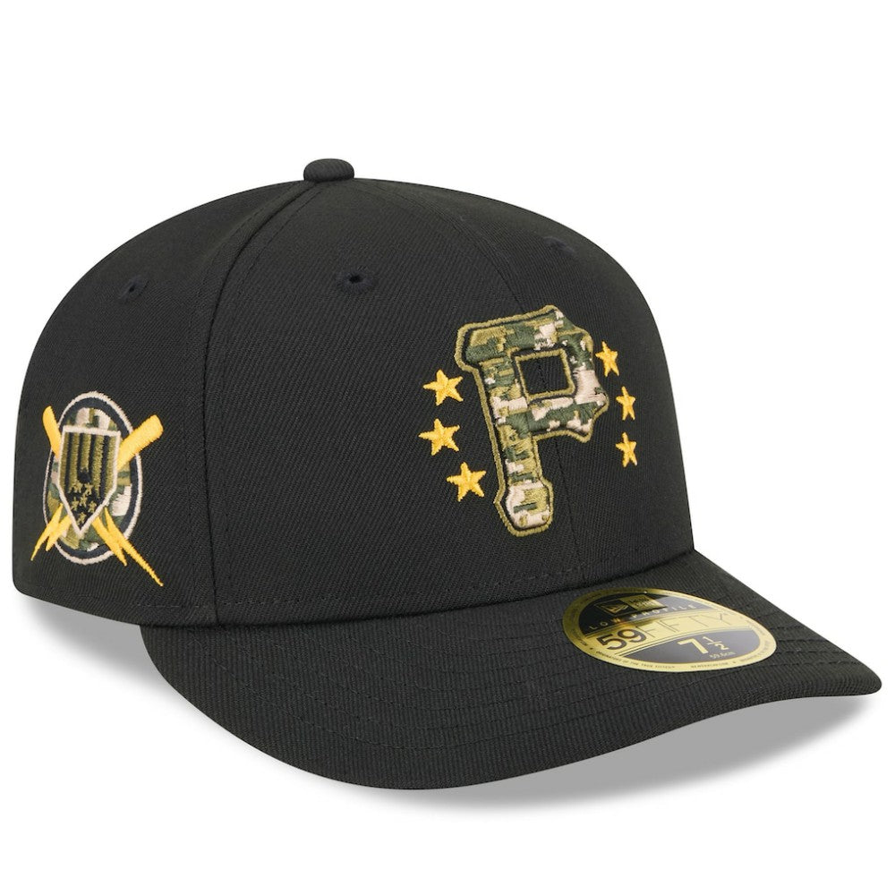 Pittsburgh Pirates 2024 Armed Forces Day Low Profile 59FIFTY Fitted Hat Black