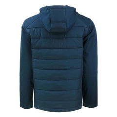 Cleveland Guardians Cutter & Buck Evoke Hybrid Eco Softshell Recycled Full-Zip Hoodie Navy