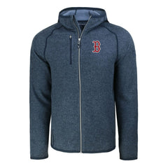 Boston Red Sox Cutter & Buck Mainsail Full-Zip Hooded Jacket Heather Navy