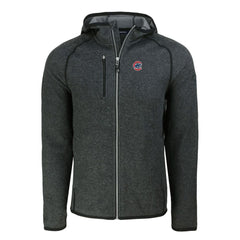 Chicago Cubs Cutter & Buck Mainsail Full-Zip Hooded Jacket Heather Charcoal