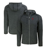 Philadelphia Phillies Cutter & Buck Mainsail Full-Zip Hooded Jacket Heather Charcoal