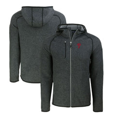 Philadelphia Phillies Cutter & Buck Mainsail Full-Zip Hooded Jacket Heather Charcoal