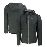San Diego Padres Cutter & Buck Mainsail Full-Zip Hooded Jacket Heather Charcoal