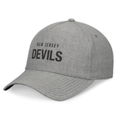 New Jersey Devils Fanatics Elements A-Frame Leather Strapback Hat - Heather Gray Jerseys