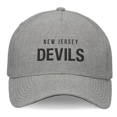 New Jersey Devils Fanatics Elements A-Frame Leather Strapback Hat - Heather Gray Jerseys