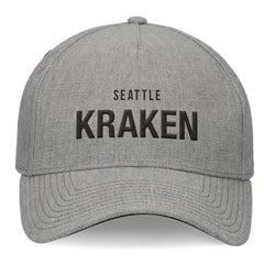 Seattle Kraken Fanatics Elements A-Frame Leather Strapback Hat - Heather Gray Hats