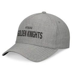 Vegas Golden Knights Fanatics Elements A-Frame Leather Strapback Hat - Heather Gray Hats