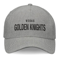 Vegas Golden Knights Fanatics Elements A-Frame Leather Strapback Hat - Heather Gray Hats
