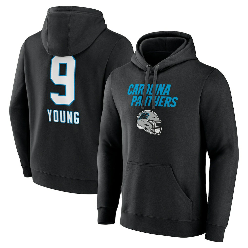 Bryce Young Carolina Panthers Team Wordmark Name & Number Pullover Hoodie - Black for sale