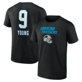 Bryce Young Carolina Panthers Team Wordmark Name & Number T-Shirt - Black on sale